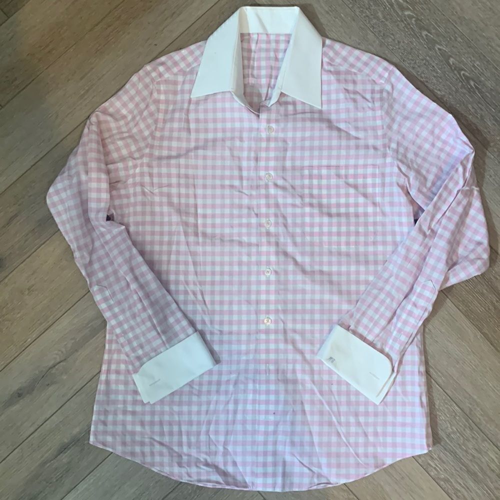 J.Hilburn Custom Made Pink Checkered Shirt